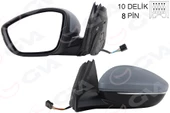 DIŞ DİKİZ AYNASI SOL ELEKTRİKLİ ISITMALI SİNYALLİ KATLANIR ASTARLI KONVEKS 208 19- CORSA F 19- 10H8P - 1