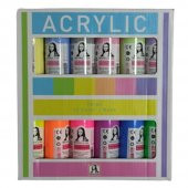 SUDOR AKRILIK BOYA12x70ML SET CHALK NEON SD150-X17 - 1