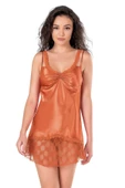Aria's Closet Haki Kısa Saten Gecelik - 1