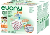 Evony 3 Katlı Filtreli Burun Telli Cerrahi Maske (Kids Çoçuklar İçin) 250 Li Set (Desenli) - 2