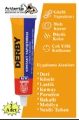 Derby Yapıştırıcı 40 gr Tüp 2 Adet Kontakt Sıvı Yapıştırıcı Deri Kösele Lastik Kumaş Porselen Mobilya Yapıştırıcı - 1