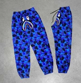 Mevsimlik Bape Nakişli Eşofman Pantolon - Mavi - 1