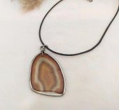 Hdmarketim Doğal Akik Taş Moda Tasarım Kolye - 2