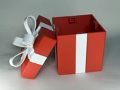 Özel Tasarım Kilitli Kırmızı Kare Hediye Kutusu - Sevginizi Ölümsüzleştirin - 4