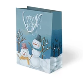 Yılbaşı Kardan Adam Lüks Karton Çanta  25x30x9 cm 1 Adet - 1