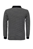Erkek Spor Çizgili Mevsimlik Triko Polo Yaka Kazak BGL-ST03930 - 11
