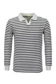 Erkek Spor Çizgili Mevsimlik Triko Polo Yaka Kazak BGL-ST03930 - 2