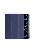 iPad PRO 13 2024 Uyumlu Kalem Bölmeli Akıllı Uyku Modlu Trifolding A2925 / A2926 Tablet Kılıfı thumbnail 6