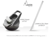 Laken Çelik 18/8 Jannu Termos Şişe 0,75L - Turkuaz LKTJ7VT - 3