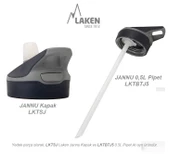Laken Çelik 18/8 Jannu Termos Şişe 0,50L - Kırmızı LKTJ5R - 4