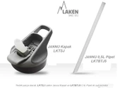 Laken Çelik 18/8 Jannu Termos Şişe 0,50L - Kırmızı LKTJ5R - 3