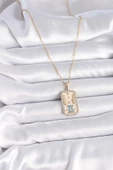 Gold Renk Zincir İkizler Burcu Zirkon Taşlı Kadın Kolye - EBJ261410W29161 thumbnail 2