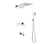 Ankastre Duş Seti 550X220 Mm Sus 304 Krom Yağmur Panel Tepe Duşu - 1