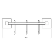 Lara Krom Üçlü Kanca Askılık thumbnail 3