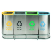 Geri Dönüşüm Kutusu 4Lü 30*30*60Cm Gen:123,5Cm thumbnail 2