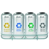 Geri Dönüşüm Kutusu 4Lü Pasl. Ø36*78Cm Gen:148,5Cm thumbnail 2