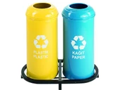 Geri Dönüşüm Kutusu 2Li Ø30*65Cm Gen:69,5Cm thumbnail 1