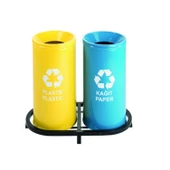 Geri Dönüşüm Kutusu 2Li Ø30*60Cm Gen:69,5Cm thumbnail 2