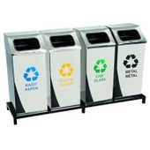 Geri Dönüşüm Kutusu 4Lü Pasl. 24*24*66Cm Gen:104Cm thumbnail 2