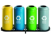 Geri Dönüşüm Kutusu 4Lü Ø30*65Cm Gen:136,5Cm thumbnail 1