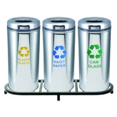 Geri Dönüşüm Kutusu 3Lü Pasl. Ø30*66Cm Gen:103,5Cm thumbnail 2