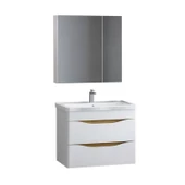 Denko İdea 80 cm MDF Beyaz Banyo Dolabı Alt Modül ve Seramik Lavabo thumbnail 2