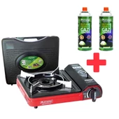 Orcamp Portatif Kamp Ocağı Kırmızı CK-505 + 2 Orcamp 227 Gram Gaz Kartuşu - 1