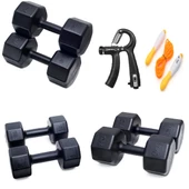 PS SPOR 3 ÇİFT DAMBIL SET 5 KG + 7 KG + 9 KG + SAYAÇLI ATLAMA İPİ + AYARLANABİLİR SAYAÇLI EL YAYI - 1