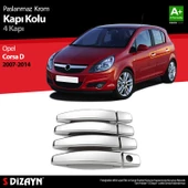 S-Dizayn Opel Corsa D Krom Kapı Kolu 4 Kapı 2007-2014 - 1