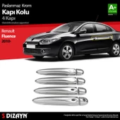 S-Dizayn Renault Fluence Krom Kapı Kolu 4 Kapı Sensörlü 2010-2016 thumbnail 1