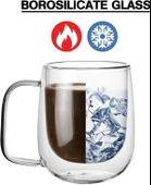 3B Trend Borosilikat Çift Cidarlı Cam Kupa Bardak 250 ml - 2