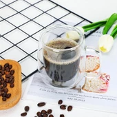 3B Trend Borosilikat Çift Cidarlı Cam Kupa Bardak 250 ml - 3