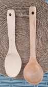 Doğal Bambu Ahşap Kepçe+Pilav Kaşığı 27cm Çorba Yemek Kepçesi ve Kaşığı - 2