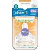 Dr.Brown's 4. Aşama Geniş Wide Ağız Biberon Emziği (2 Adet) - 1
