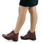 Kadın Hakiki Deri Anatomik Kauçuk Taban Bilek Boy Bot - 3