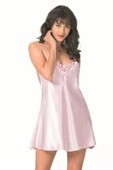 Aria's Closet Koyu Pembe Kısa Saten Gecelik - 6