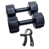 PS SPOR 5 KG DAMBIL X 2 ADET (10 KG)+SAYAÇLI AYARLANABİLİR EL YAYI - 1