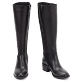 Kadın Hakiki Deri Ekstra Geniş Konçlu 5cm Topuklu Çizme thumbnail 6