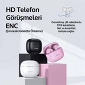Usams NX10 Çift Mikrofonlu BT5.2 TWS Bluetooth Kulaklık-Pembe - 2