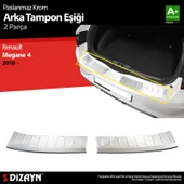 S-Dizayn Renault Megane 4 HB Krom Arka Tampon Eşiği 2016-2020 - 1