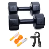 3 KG DAMBIL X 2 ADET (6 KG) +  SAYAÇLI AYARLANABİLİR EL YAYI + SAYAÇLI ATLAMA İPİ - 1