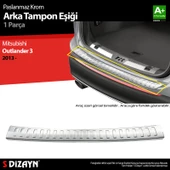 S-Dizayn Mitsubishi Outlander 3 Krom Arka Tampon Eşiği 2013-2019 - 1