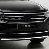 S-Dizayn VW Tiguan Krom Ön Tampon Çıtası 2020-2024 (Mat Krom) - 7
