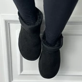 KÜRKLÜ PLATFORM TABAN KADIN BOT SİYAH - 2