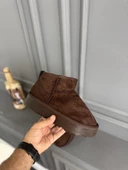 KÜRKLÜ PLATFORM TABAN KADIN BOT KAHVE - 3