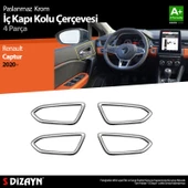 S-Dizayn Renault Captur 2 Krom İç Kapı Kolu Çerçevesi 4 Prç. 2020 Üzeri thumbnail 3