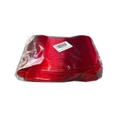 Plastik Şeffaf Kırmızı Sup Kaşık - Tatlı Dondurma Kaşığı - 12.5 Cm. - 50 Adetlik 5 Paket thumbnail 3