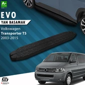 S-Dizayn VW Transporter T5 Uzun Şase Evo Siyah Yan Basamak 253 Cm 2003-2015 A+ Kalite - 1