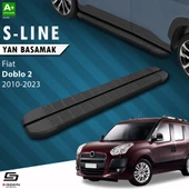 S-Dizayn Fiat Doblo 2 Uzun Şase S-Line Siyah Yan Basamak 223 Cm 2010-2023 A+ Kalite - 1