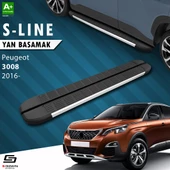 S-Dizayn Peugeot 3008 2 S-Line Aluminyum Yan Basamak 183 Cm 2016-2023 A+ Kalite - 1